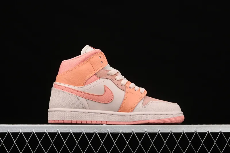All Categories Air Jordan Jordan Series Basketball Shoes Air Jordan 1 Mid Air Jordan 1 Mid SE AJ1 Joe 1 China Orange Pink Splicing Mid-top Versatile Casual Sports Shoes DH4270-800